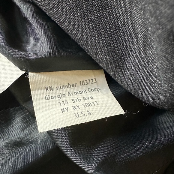 Giorgio Armani Charcoal Grey Wool Blazer ITA 40 US 8 - Picture 6 of 8
